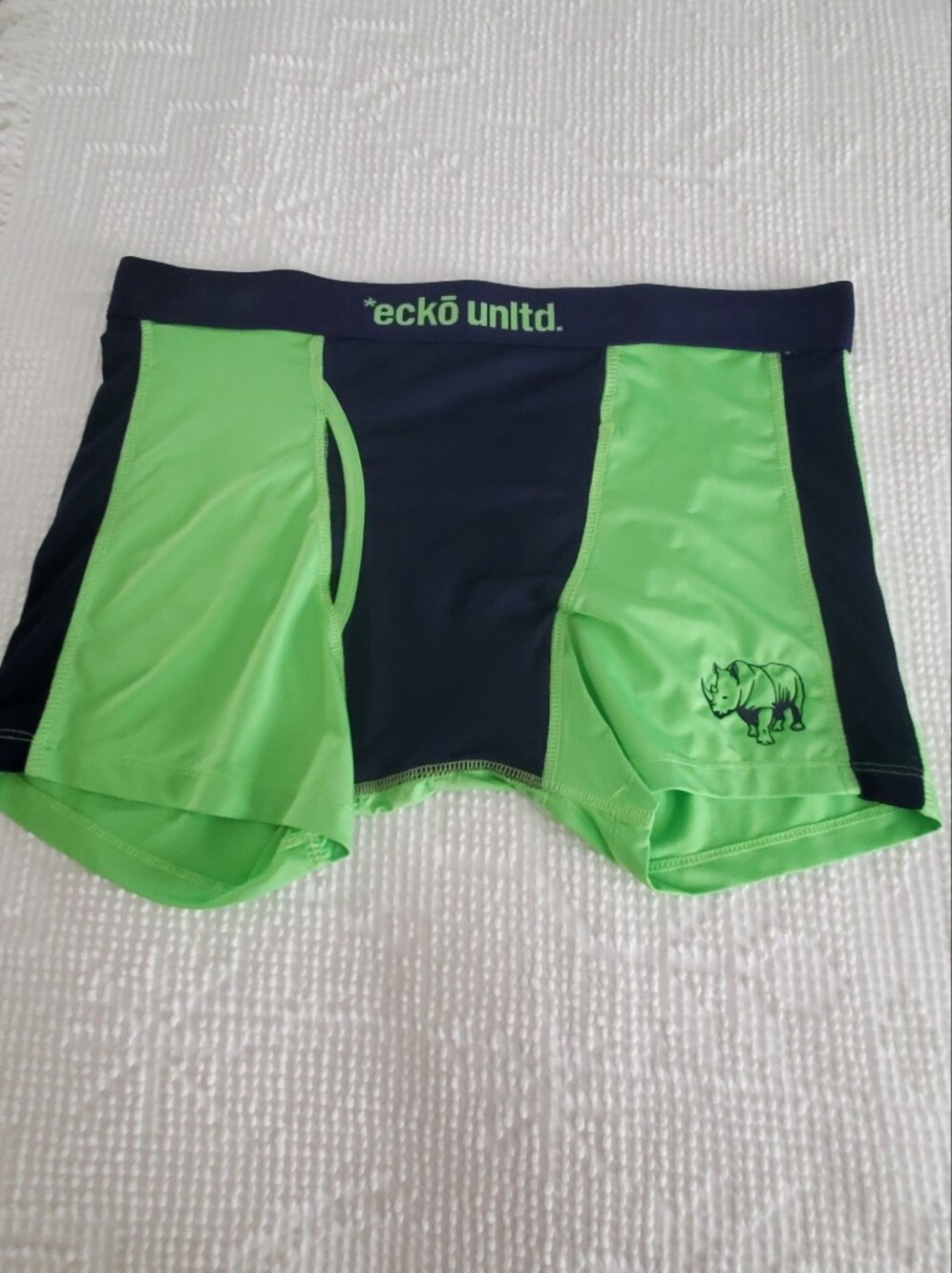 Ecko Unltd. Neon Green and Navy Men’s Trunks
